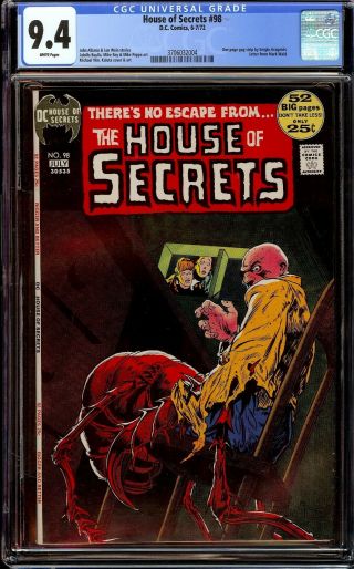 House Of Secrets 98.  Cgc 9.  4 Nm White Pages.  Kaluta Cover And Art