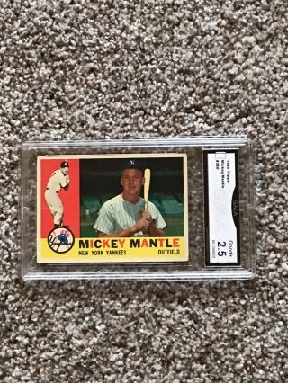 1960 Topps Mickey Mantle 350 Graded Good,  2.  5