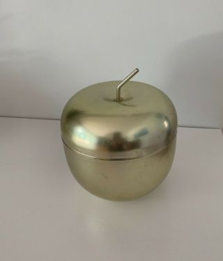 Vintage Gold Apple Ice Bucket - Cute Mcm Addition For Your Bar Cart