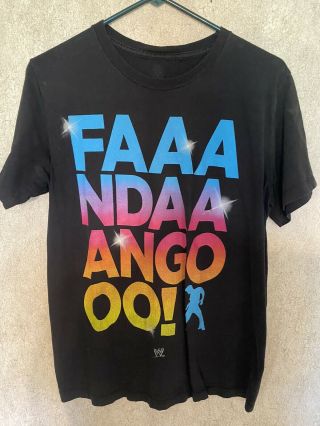 Fandango Wwe Faaandaaangooo Wrestling Black Graphic T - Shirt Size Adult Xl