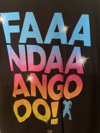 Fandango WWE Faaandaaangooo Wrestling Black Graphic T - Shirt Size Adult XL 2