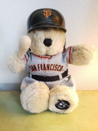 Mlb San Francisco Giants 2004 Plush Teddy Bear Wearing Batting Helmet Collectors