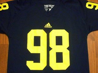 Vintage Michigan Wolverines 98 Football Jersey By Adidas,  Youth 7,