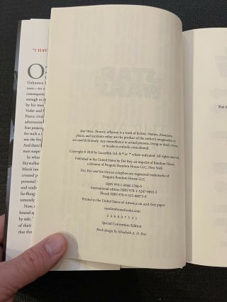 SIGNED Star Wars Thrawn Alliances by Timothy Zahn,  San Diego Comic Con ' 18 w/Pin 3