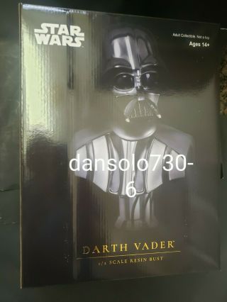 Star Wars Diamond Select Legends Darth Vader 1/2 Scale Resin Bust