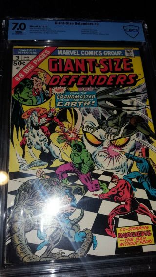 Giant - Size Defenders 3 - Cbcs 7.  0 - 1st Korvac - Case