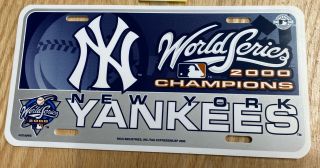 2000 York Yankees World Series Champions License Plate
