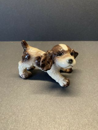 Vintage Goebel Cocker Spaniel Puppy Dog Figurine 30105 Brown & White W Germany