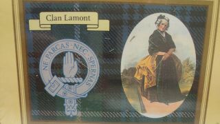 Vintage Clan Lamont Scottish Cork Coasters Set Of 6 Manor Craft England Rare