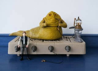 Jabba The Hutt Playset With Han Solo.  1983 Star Wars Return Of The Jedi