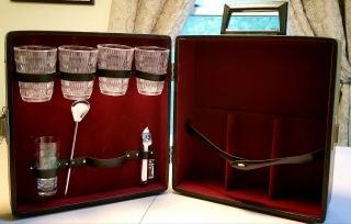 Vintage The Portable Pub By Londonaire Travel Bar Set 1960s Swiss Shotglasses