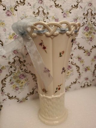 Lovely Lenox Posy Basket Trumpet Vase About 10 "
