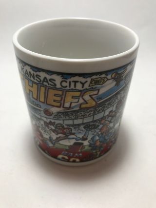 Nfl Team Kansas City Chiefs Ceramic Coffee Mug/tea Cup Vintage Bruce Day