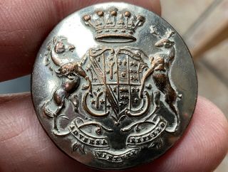 Large Livery Button Earls Coat Of Arms,  30mm Across