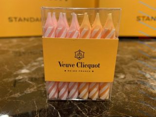 Authentic Veuve Clicquot Vcp Signature Yellow & Rose Birthday Candles Rare