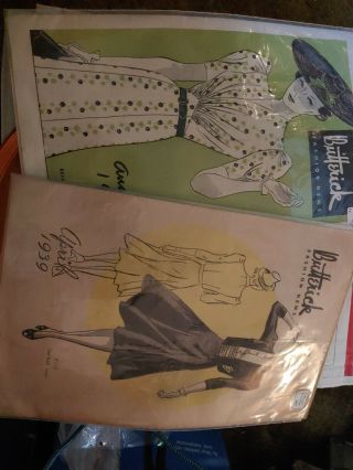 2 - 1939 Butterick Vintage Advance Fashion News Sewing Pattern Flyer 8 Pages