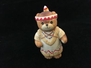 Lucy & Me Thanksgiving Bear Native American Mom W/ Papoose Enesco Lucy Rigg 1984