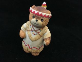 Lucy & Me Thanksgiving Bear Native American Mom W/ Papoose Enesco Lucy Rigg 1984 2