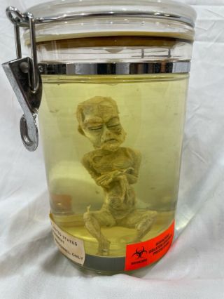 Rare Exotic X - Files Alien In A Jar W/ Liquid & Stickers