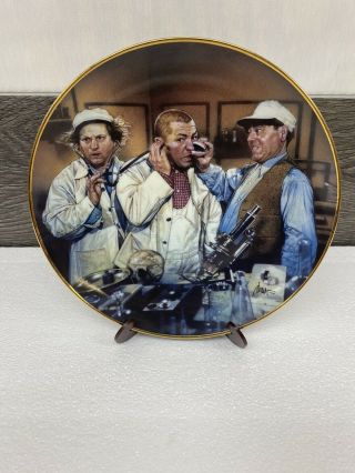 Three Stooges Dr Howard Dr Fine Dr Howard Collectors Plate By The Franklin