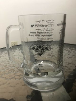 Wests Tigers 2011 Grand Final Luncheon Beer Glass