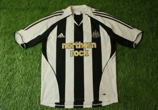 Newcastle United 2005/2007 Football Shirt Jersey Home Adidas Size M