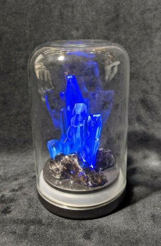 Smallville - 60mm Illuminated Blue Kryptonite Sample In Glass Display Container