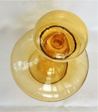 Amber Decanter With Stopper Bohemian Glass 2