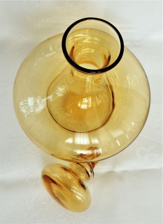 Amber Decanter With Stopper Bohemian Glass 3