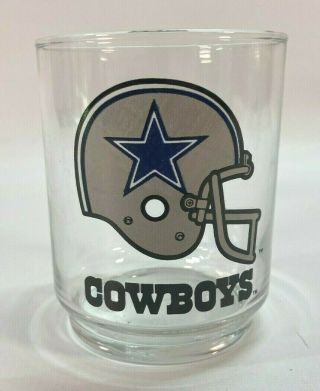 Dallas Cowboys Vintage Nfl Football Whiskey Tumbler Glass Cup