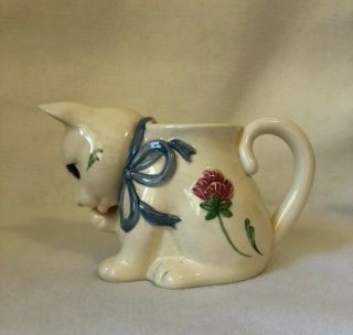 Lenox Poppies On Blue Barnyard Kitten Mug -