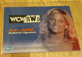 1998 Topps WCW/NWO A.  C.  JAZZ Autograph Auto Card WWE NWO RARE $$$ ONLY 1 ON EBAY 2