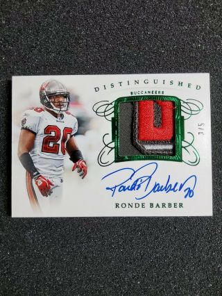 2019 Flawless Ronde Barber Distinguished Patch Auto 3/5
