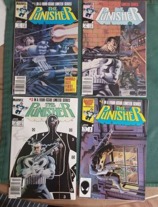 The Punisher 1 - 4 Nm (marvel Comics 1985 Mike Zeck Limited Series)