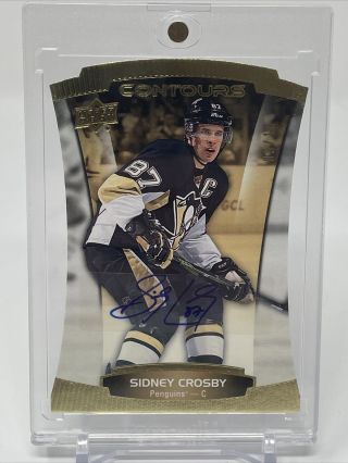 2015/16 Contours Sidney Crosby Gold Auto 9/10 - Pittsburgh Penguins Ssp