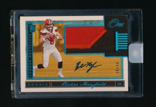 Baker Mayfield 2018 Panini One Blue Patch Rc Auto /99 Cleveland Browns