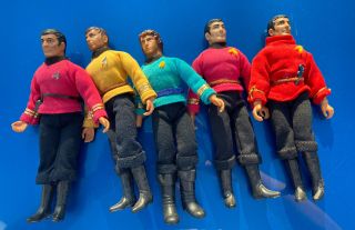 Vintage 5 Mego 1974 Star Trek - Captain Kirk - 8” Action Figures
