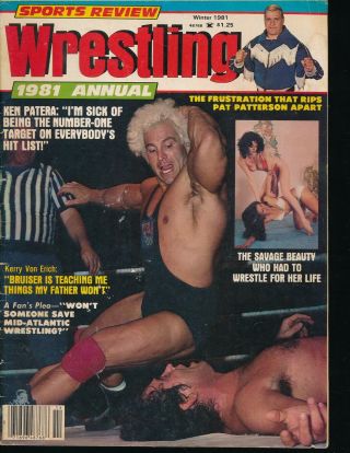 Sports Review Wrestling Winter 1981 Annual Ken Patera Girl Apartment Wrestling