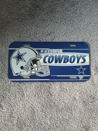 Dallas Cowboys Team Logo Car Auto Plastic License Plate Tag Nfl Football
