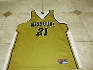 Vtg Rare Missouri 21 Jersey 2xl Men Sport Basketball University Ncaa 90s Usa