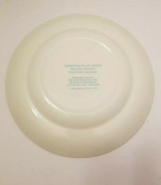 VINTAGE AVON COUNTRY CHURCH Christmas Plate 1974 - with box 2