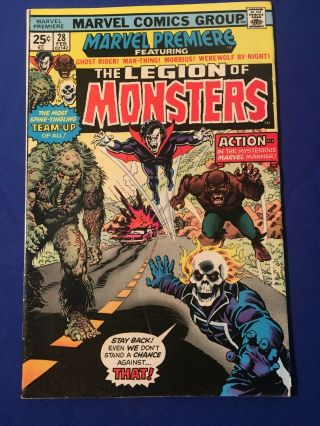 Marvel Premiere 28 Key 1st App.  Legion Of Monsters Ghost Rider Morbius.