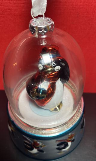 Mr Christmas Penguin Music Box Ornament Joy To The World Snow Globe Style