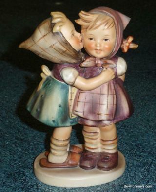 " Telling Her Secret " Goebel Hummel Figurine 196/0 Tmk3 - $0.  99 Starting Bid