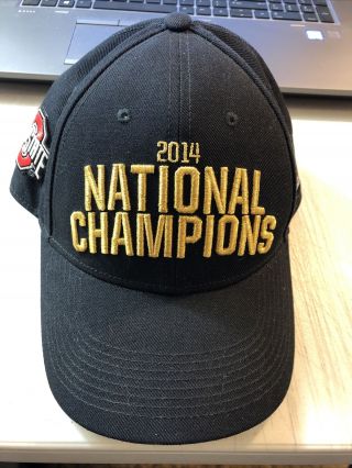 Ohio State Buckeyes Nike 2014 National Champions Gold Osfm Adjustable Hat
