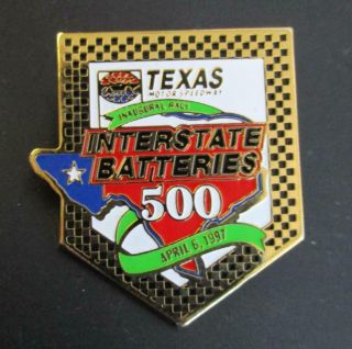 Nascar Winston Cup Interstate Batteries 500 Inaugural Texas 1997 1 " Racing Pin