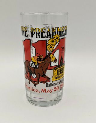 1989 Preakness Stakes 114th Pimlico Souvenir Glass Triple Crown Horse Racing