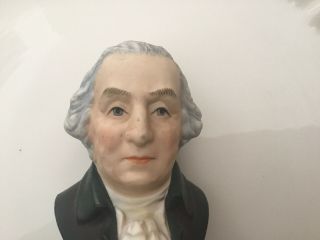 George Washington Bust.  Porcelain Bisque By Lefton China.  Hand Painted.  Japan