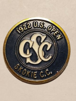 1922 Us Open Ball Marker Skokie Country Club Embossed And Painted 1 "