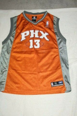 Reebok Nba Authentics Steve Nash Phoenix Suns 13 Jersey - Youth Size Xl -